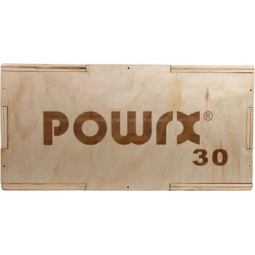  [아마존베스트]POWRX Plyobox Wooden Jump Box for Plyometric Training, Incl. Workout Sheet, Jump Box, Jumping Strength Trainer, Various Sizes