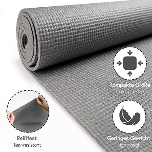  [아마존베스트]POWRX Yoga mat size: approx. 173 cm x 61 cm x 0.4 cm exercise mat/training mat/gymnastics mat/pilates mat.