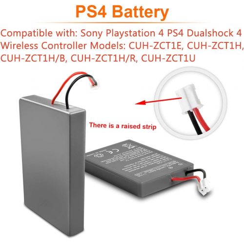  [아마존베스트]Powtree 2.0Ah LIP1522 2 Pack Replacement Battery & Charger Compatible with Playstation 4 PS4 Dualshock 4 CUH-ZCT1E CUH-ZCT1H CUH-ZCT1U Wireless Controller