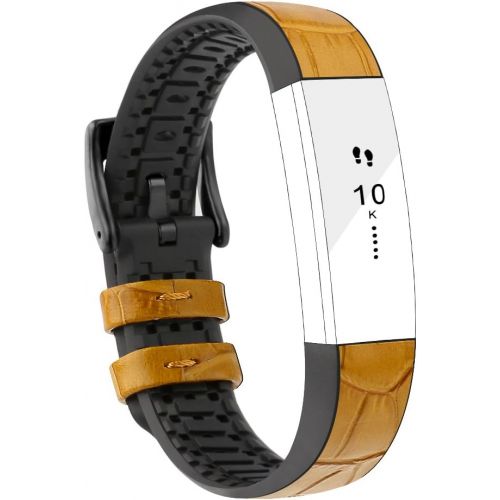  [아마존베스트]POY Replacement Bands Compatible for Fitbit Alta and Fitbit Alta HR, Genuine Leather Wristbands