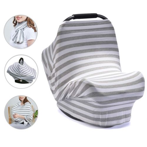  [아마존베스트]PPOGOO Nursing Cover for Breastfeeding Super Soft Cotton Multi Use for Baby Car Seat Covers Canopy...