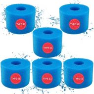 PQCXXA 6 Pack Pool Sponge for Intex Type S1,Replacing Washable Sponge Pool Filter for Intex Type S1,Hot Tub Sponge Filter Cartridge