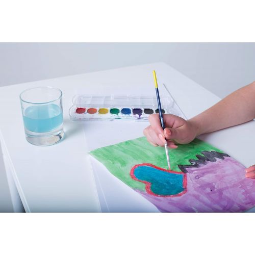  [아마존베스트]PRANG Prang Washable Watercolor Paint Set, 8 Classic Colors with Brush, 1-Pack (80525)