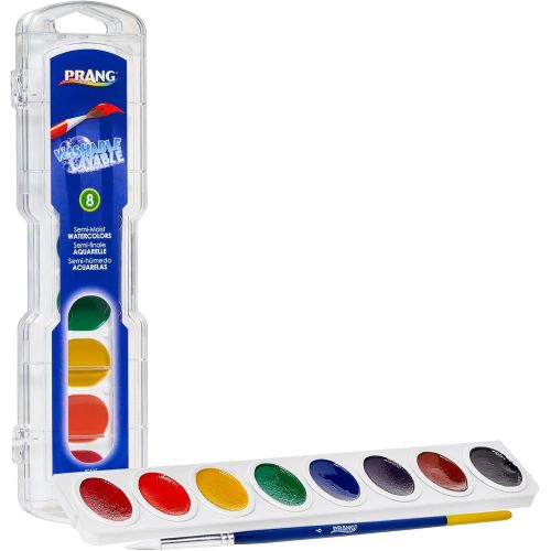  [아마존베스트]PRANG Prang Washable Watercolor Paint Set, 8 Classic Colors with Brush, 1-Pack (80525)