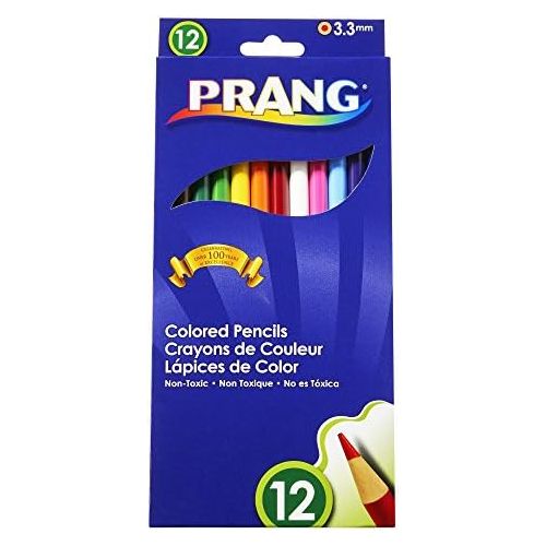  [아마존베스트]PRANG Prang Thick Core Colored Pencils, 3.3 Millimeter Cores, 7 Inch Length, Assorted Colors, 12 Count (22120)