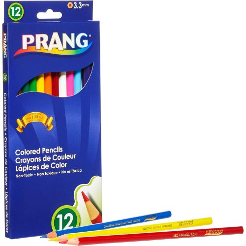  [아마존베스트]PRANG Prang Thick Core Colored Pencils, 3.3 Millimeter Cores, 7 Inch Length, Assorted Colors, 12 Count (22120)