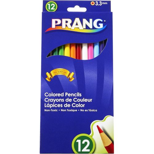  [아마존베스트]PRANG Prang Thick Core Colored Pencils, 3.3 Millimeter Cores, 7 Inch Length, Assorted Colors, 12 Count (22120)