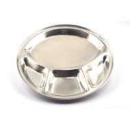 PRC Online Retail PRC 4 Compartment Stainless Steel Round Thali 13 Inch