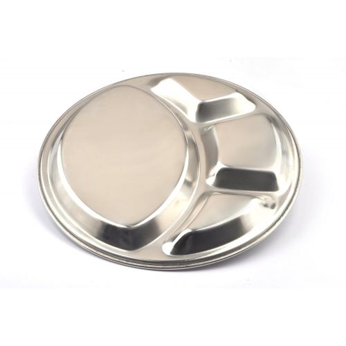  PRC Online Retail PRC 4 Compartment Stainless Steel Round Thali 13 Inch