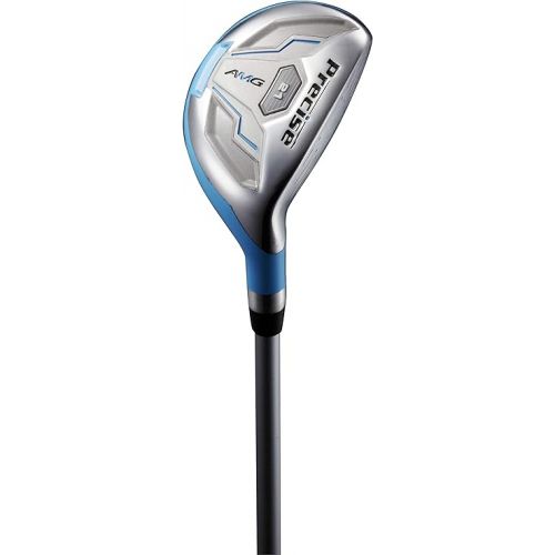  Precise AMG Ladies Womens Complete Golf Clubs Set Includes Driver, Fairway, Hybrid, 6-PW Irons, Putter, Stand Bag, 3 H/C's - Choose Color and Size! (Light Blue, Petite Size -1
