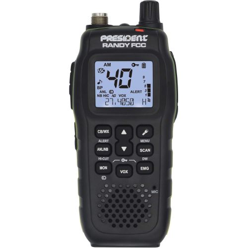  PRESIDENT ELECTRONICS President Randy FCC Handheld or Mobile CB Radio with Weather Channel and Alerts