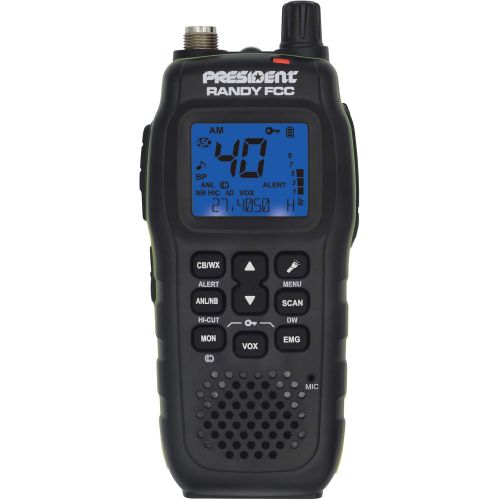  PRESIDENT ELECTRONICS President Randy FCC Handheld or Mobile CB Radio with Weather Channel and Alerts