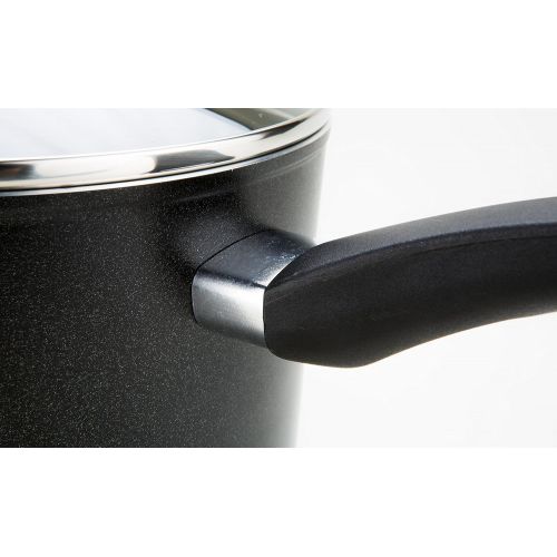  Prestige Duraforge 18cm Saucepan 2.87-Black Dura Forge Stieltopf, schwarz, 1,95 l, Aluminium, 2.87 L, 18 cm