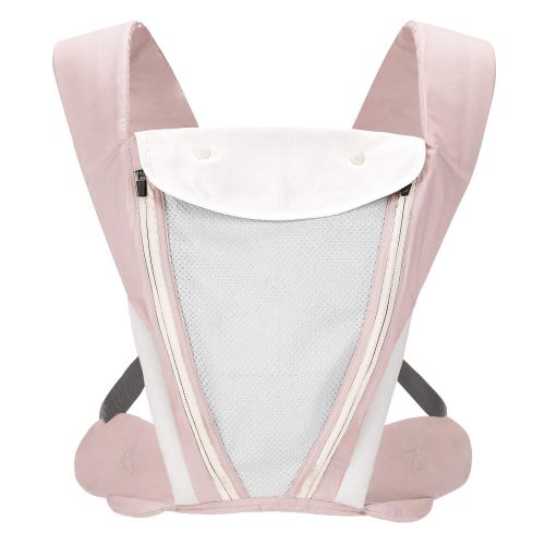  PRETTYLIFE Ergonomic Soft Baby Carrier, Multi-Position All Season Baby Sling with Bib, Easy-to-use, Comfort for Newborns to Toddlers up to 35lbs (Pink)