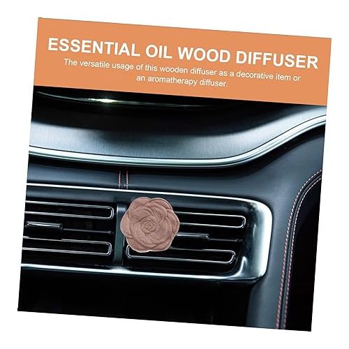  PRETYZOOM 3pcs Aromatherapy Woodware Car Diffuser Aromatherapy Diffuser Essential Oil Diffuser Car Perfume Diffuser Aroma Diffuse Wood Perfume Diffused Wood Magnet Interior Rosewood Office