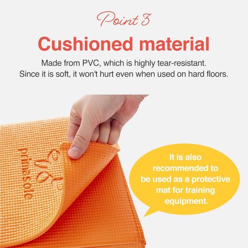  Primasole Folding Yoga Travel Pilates Mat 1/4 Thick Easy to Carry to Class Beach Park Travel Azalea