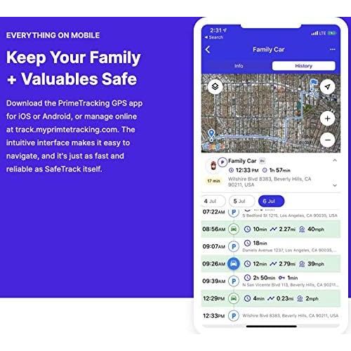  2022 PrimeTracking GPS Tracker for Vehicles Car GPS Tracker for Kids, Spouses, Seniors, Pets, Cars 4G LTE Car Tracker Device for Vehicles Mini Tracking Device in Real Time SOS Butt