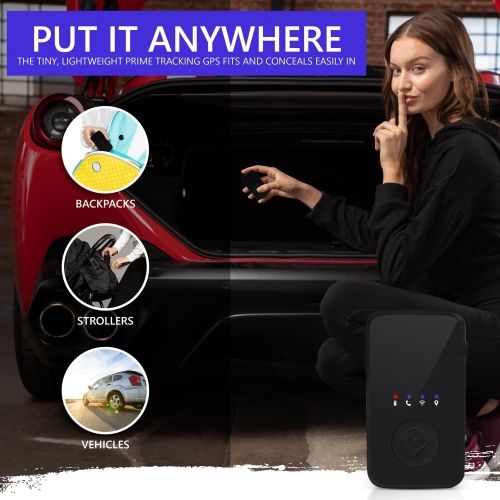  [아마존베스트]PrimeTracking Personal GPS Tracker- Mini, Portable, Track in Real Time - 4G LTE - SOS Button - Locator Tracking Device - for Kids, Spouses, Seniors, Pets, Cars, Trucks, Travel - Su