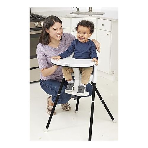  Primo Cozy Tot Deluxe Convertible Folding High Chair & Toddler Chair - Black, Black/White , 14x18x23.6 Inch (Pack of 1)