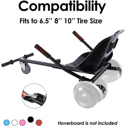  [아마존베스트]PRINIC Hoverboard Seat Attachment Go Kart Accessories Conversion Kit, Transforming Self Balancing Scooter into Go-Kart, Adjustable Frame, Fits Kids to Adults, Compatible for 6.5 8