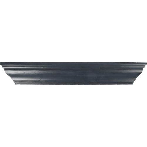  PRINZ Shelves Large 36 Black Wash Crown Molding Wood, Contemporary Floating Wall Shelf, 36 X 5 X 4