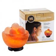 PRISM SALT Himalayan Salt Lamp Massage Bowl with Stone, 15 Watt Bulb and Electric Cord Included - Air Purifier Ionic Salt Rock Lamp