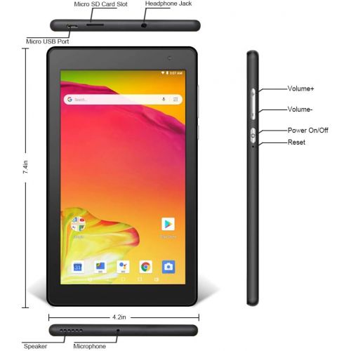  [아마존핫딜][아마존 핫딜] PRITOM Pritom 7 inch Tablet - Android 8.1 Oreo Go Tablet PC with 32 GB Storage, Quad Core Processor, HD IPS Display, Dual Cameras, WiFi, Bluetooth - Android Tablet, Black