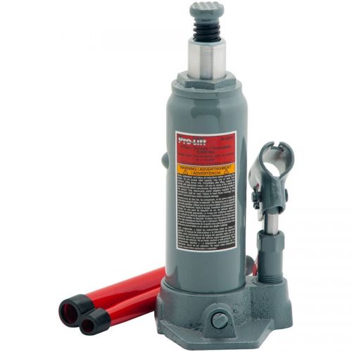 프로 Pro Lift Pro-Lift B-004D Grey Hydraulic Bottle Jack, 4 Ton Capacity