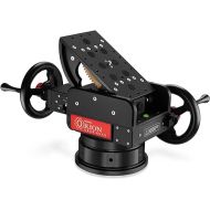 Proaim Orion Professional 2-Axis Pan Tilt Geared Head with 100mm Bowl Base Mount for Tripod Slider Dolly | for DSLR Video Cinema Cameras up to 25kg/55lbs | Free Carrying case (P-OGR-H)