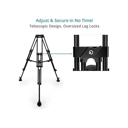 프로 Proaim Gravita 75mm Dual-Stage Camera Tripod Stand for Professional Videomakers & Photographers. Payload Up o 50kg /110lb (TP-GVTA-01)