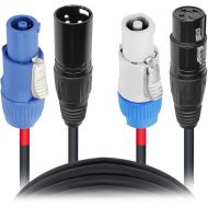 ProX Jumper PowerKon and XLR Link Cable (3')