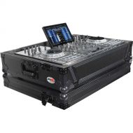 ProX XS-PRIME4 WBL Flight Case with 1 RU Rackspace and Wheels for Denon DJ Prime 4+ (Black on Black)