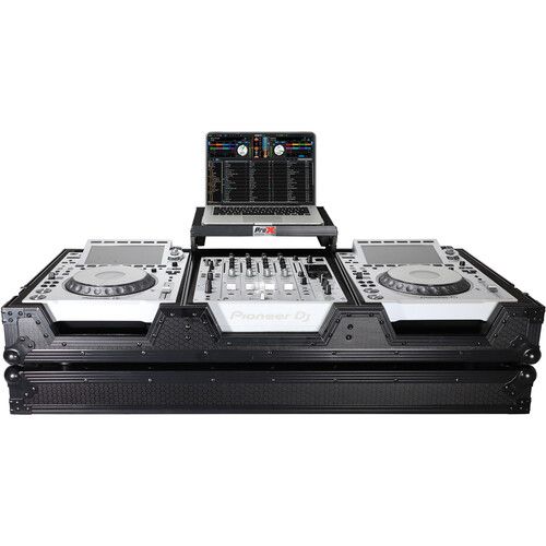 프로 ProX DJ Coffin Flight Case for Pioneer DJM-900NXS2 Mixer and Two CDJ-3000 Multiplayers (Black on Black)