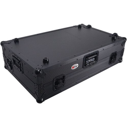 프로 ProX ATA Flight-Style Road Case for RANE Four DJ Controller with Laptop Shelf with?LED and Wheels (1 RU, Black)