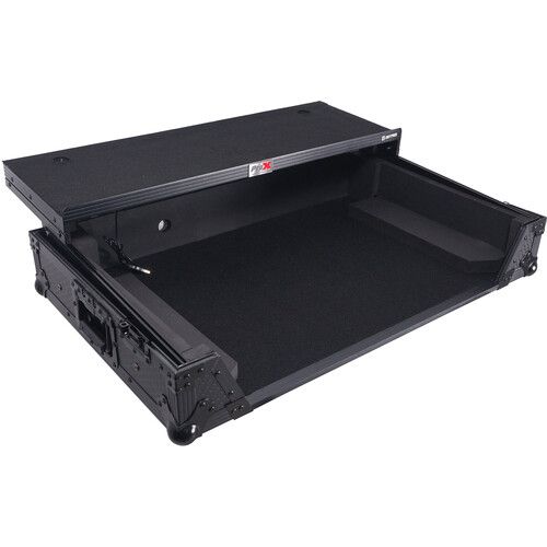 프로 ProX ATA Flight-Style Road Case for RANE Four DJ Controller with Laptop Shelf with?LED and Wheels (1 RU, Black)