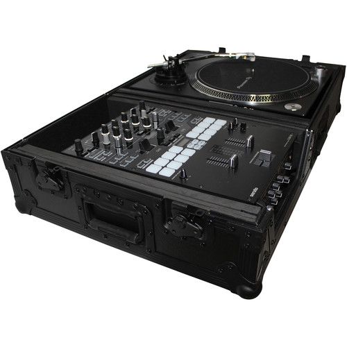 프로 ProX XS-TMC1012WBL Universal Single-Turntable and Mixer Coffin Case (Black on Black)