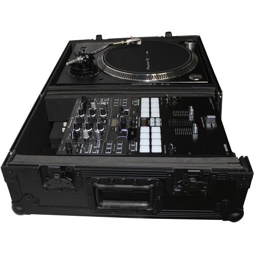 프로 ProX XS-TMC1012WBL Universal Single-Turntable and Mixer Coffin Case (Black on Black)