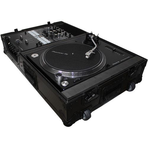 프로 ProX XS-TMC1012WBL Universal Single-Turntable and Mixer Coffin Case (Black on Black)