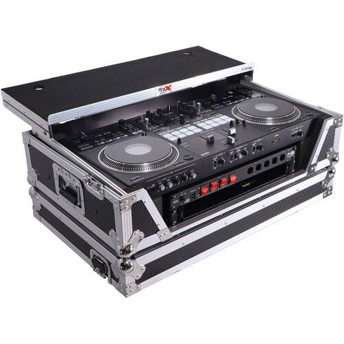 프로 ProX ATA Style Flight Case for Pioneer DDJ-REV7 and DDJ-1000 SRT DJ Controller Kit (Silver/Black)