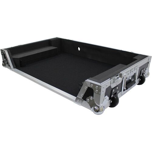 프로 ProX Flight Case with 1 RU Rackspace and Wheels for RANE ONE (Silver on Black)