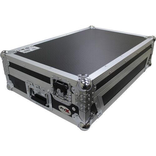 프로 ProX Flight Case with 1 RU Rackspace and Wheels for RANE ONE (Silver on Black)