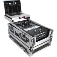 ProX XS-DJMS11LT Flight Case with Sliding Shelf for Pioneer DJM S-11 Mixer (Silver on Black)