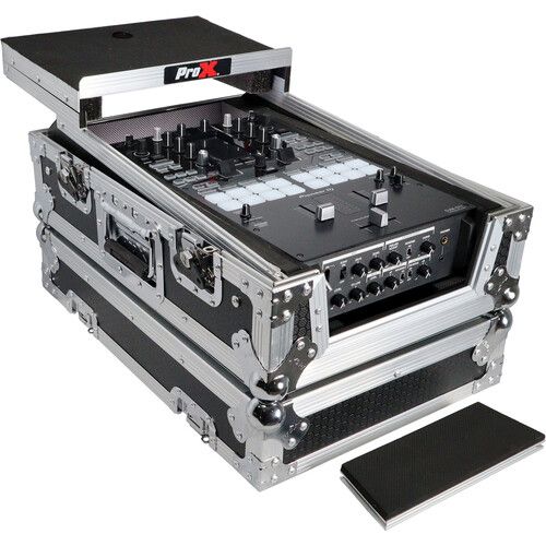 프로 ProX XS-DJMS11LT Flight Case with Sliding Shelf for Pioneer DJM S-11 Mixer (Silver on Black)