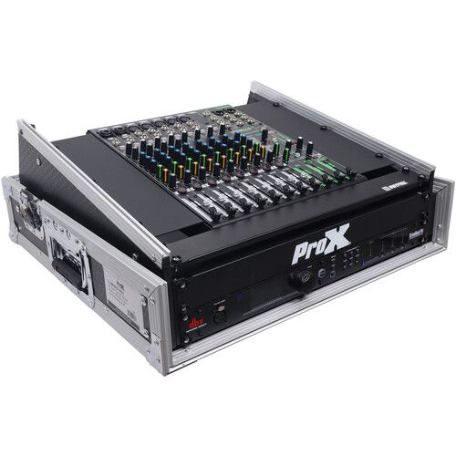 프로 ProX T-2MRSS DJ Combo Flight Case (2 RU Vertical Rack, 10 RU Top Mixer Rack)