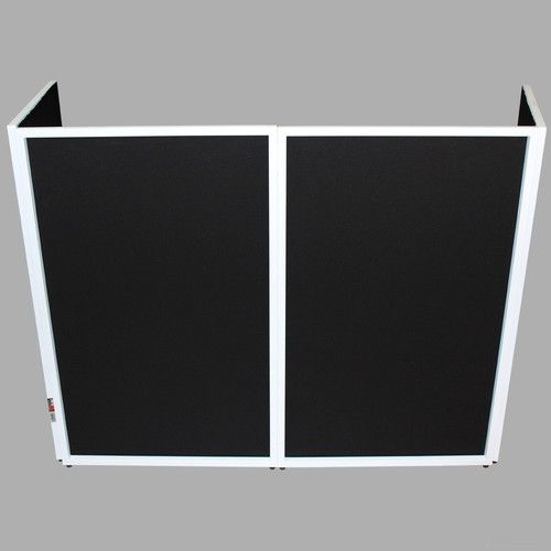 프로 ProX Portable 4-Panel DJ Facade (White Frame)