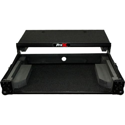 프로 ProX Flight Case with Shelf for Numark Mixtrack 3 / Pro 3 / Platinum Controller (Black on Black)