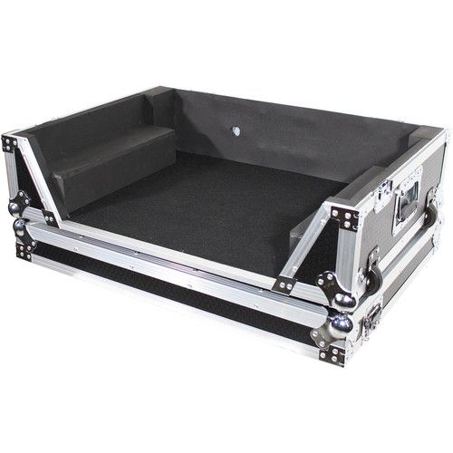 프로 ProX XS-PRIME4 W2U Flight Case with 2 RU Rackspace and Wheels for Denon DJ Prime 4+ (Silver on Black)