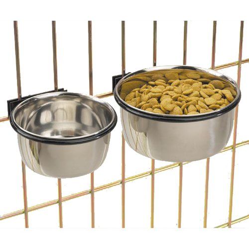 프로 Pro Select Stainless Steel Coop Cups  Versatile Coop Cups for Pet and Animal Cages