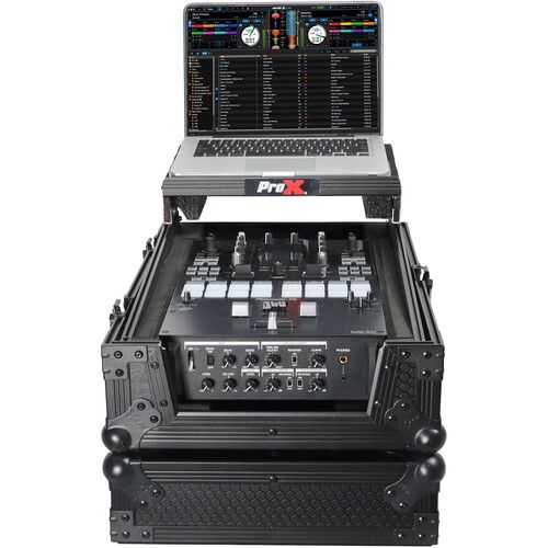 프로 ProX XS-DJMS11LTBL Flight Case with Sliding Shelf for Pioneer DJM S-11 Mixer (Black on Black)