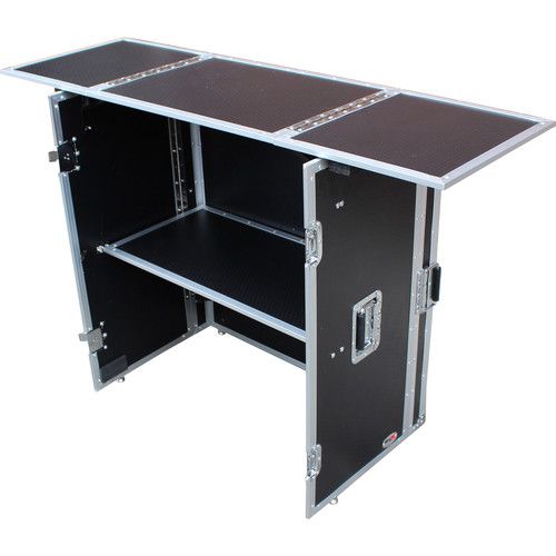 프로 ProX Transformer Series Fold-Away DJ Performance Desk Facade with Wheels